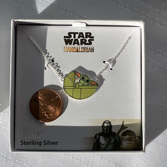 Star Wars The Mandalorian Sterling Silver Necklace 18" - Picture 11 of 11